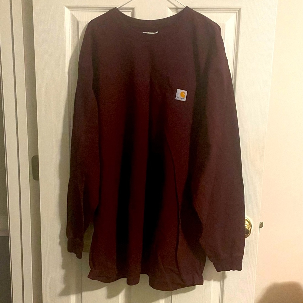 Men’s Carhartt 3XL Burgundy, long-sleeved shirt
